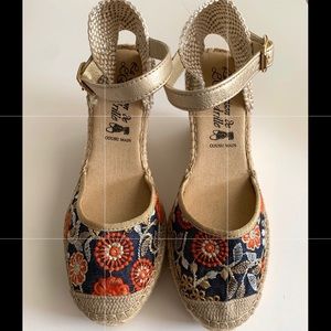 Cousu Main Stacked Espadrilles.  NWOT